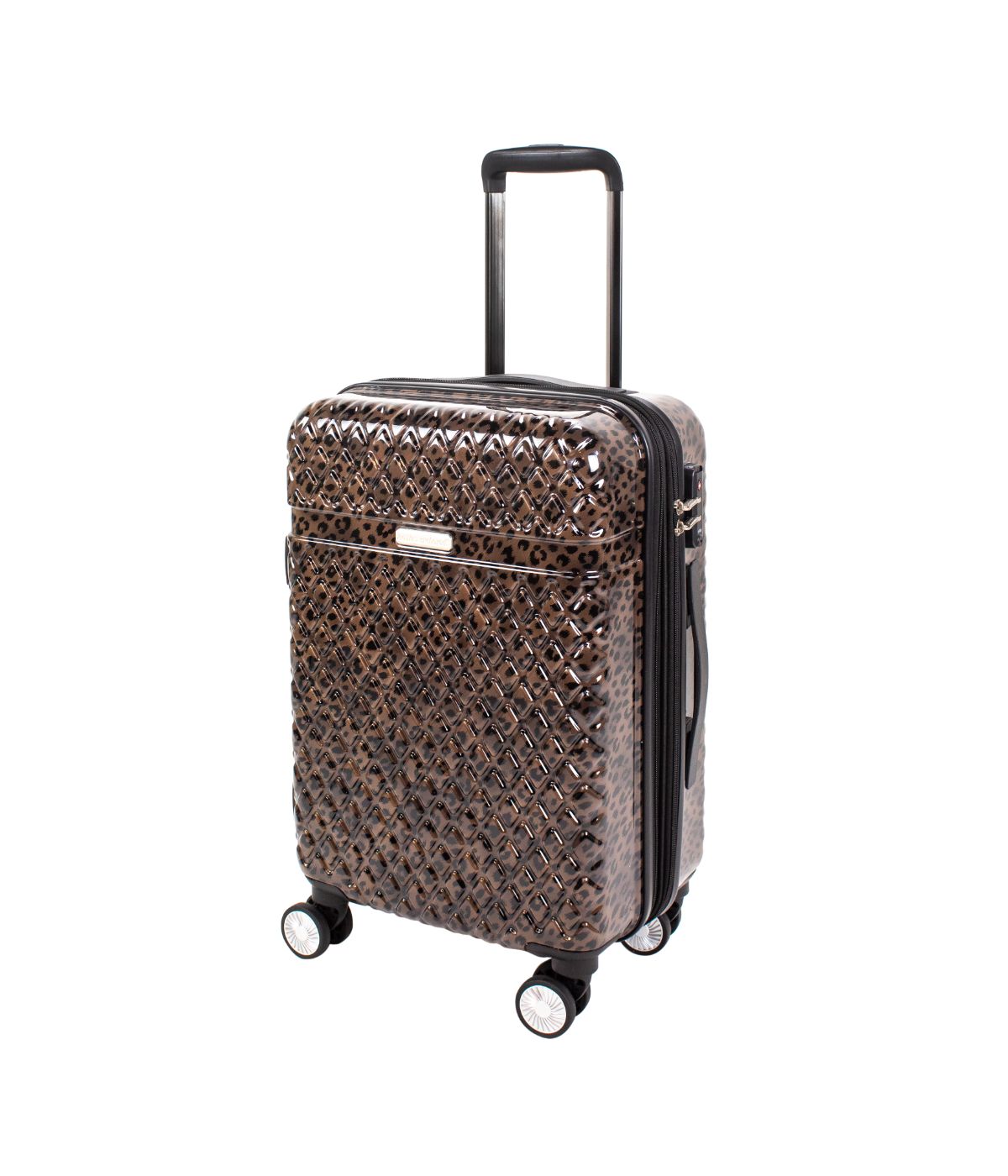  Kathy Ireland Yasmine 3-Piece Hardside Luggage Set - Brown Leopard - Bonton