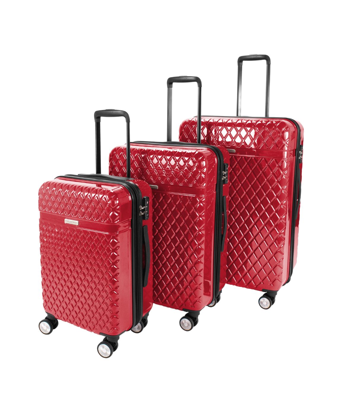  Kathy Ireland Yasmine 3-Piece Hardside Luggage Set - Goji Berry - Bonton