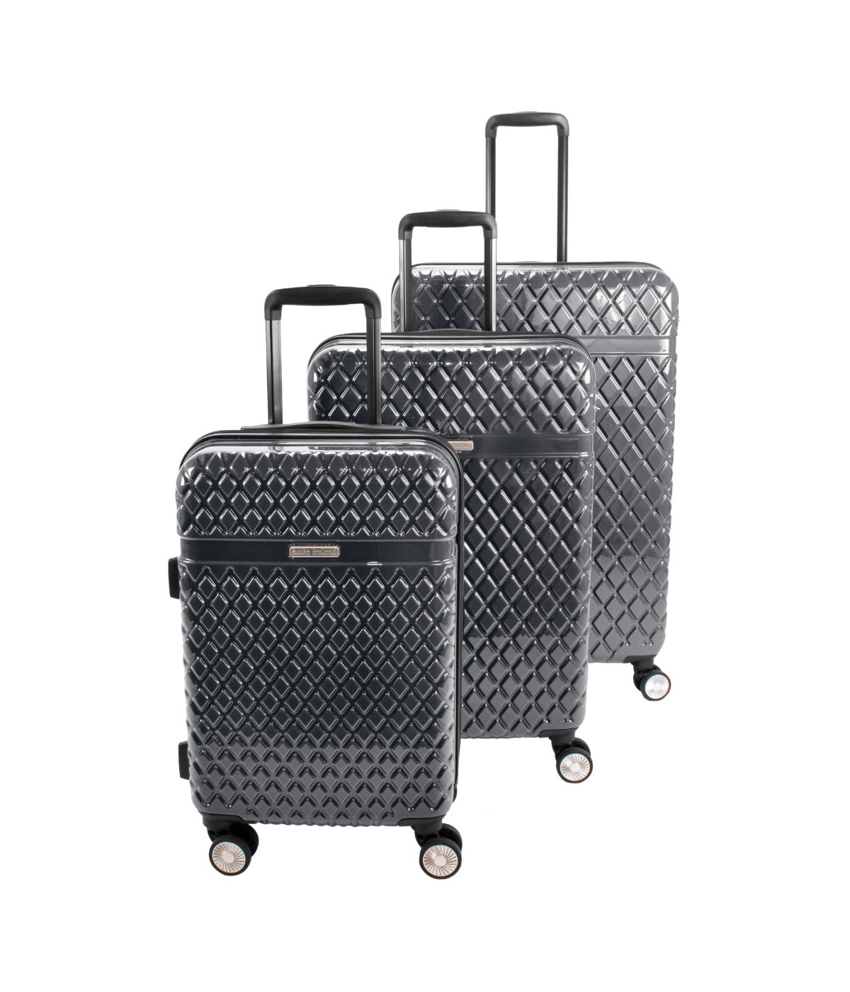  Kathy Ireland Yasmine 3-Piece Hardside Luggage Set - Iron - Bonton