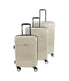  Kathy Ireland Yasmine 3-Piece Hardside Luggage Set - Ivory - Bonton