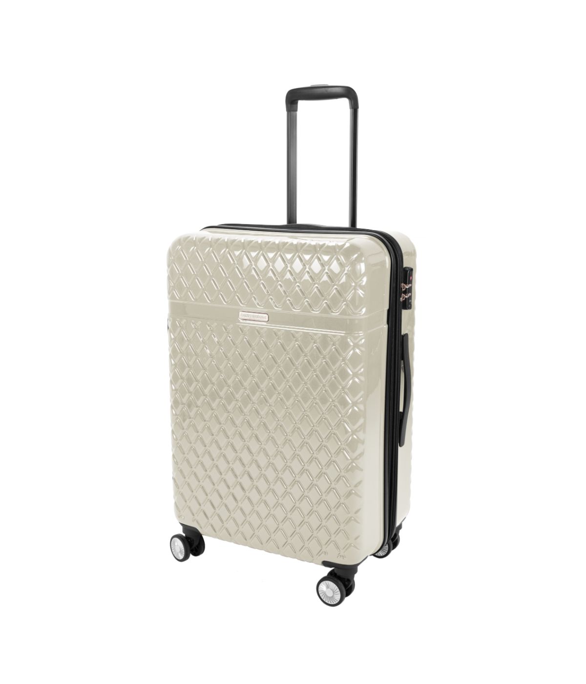  Kathy Ireland Yasmine 3-Piece Hardside Luggage Set - Ivory - Bonton