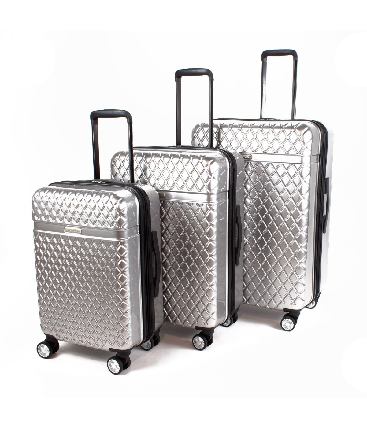  Kathy Ireland Yasmine 3-Piece Hardside Luggage Set - Silver - Bonton