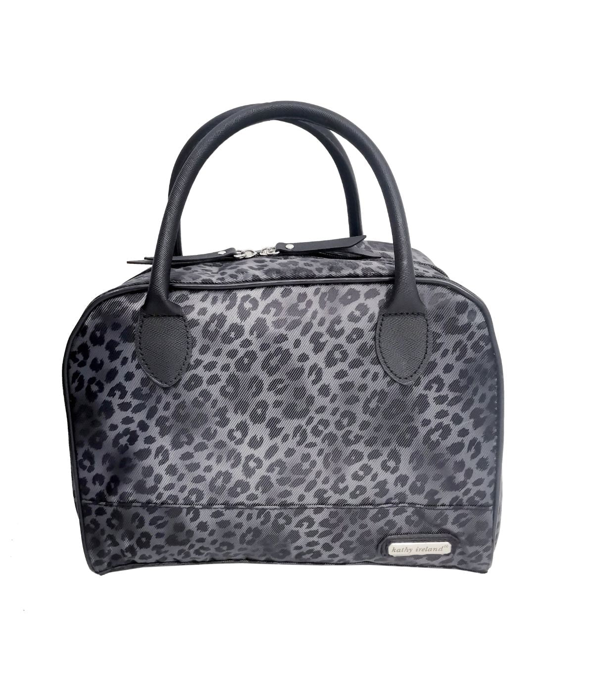  Kathy Ireland Emillia East-West Lunch Tote - Black Leopard - Bonton