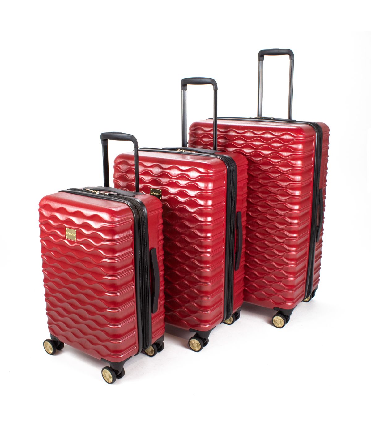  Kathy Ireland Maisy 3-Piece Hardside Luggage Set - Red - Bonton