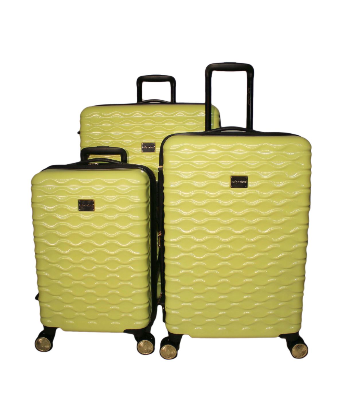  Kathy Ireland Maisy 3-Piece Hardside Luggage Set - Yellow - Bonton