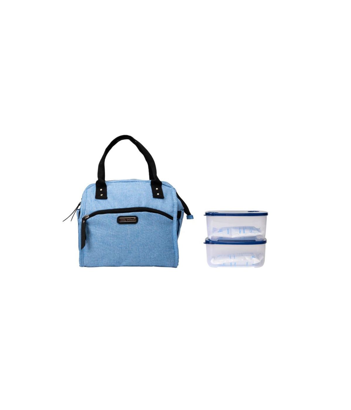  Kathy Ireland Leah Wide Mouth Lunch Tote - Heather Blue - Bonton