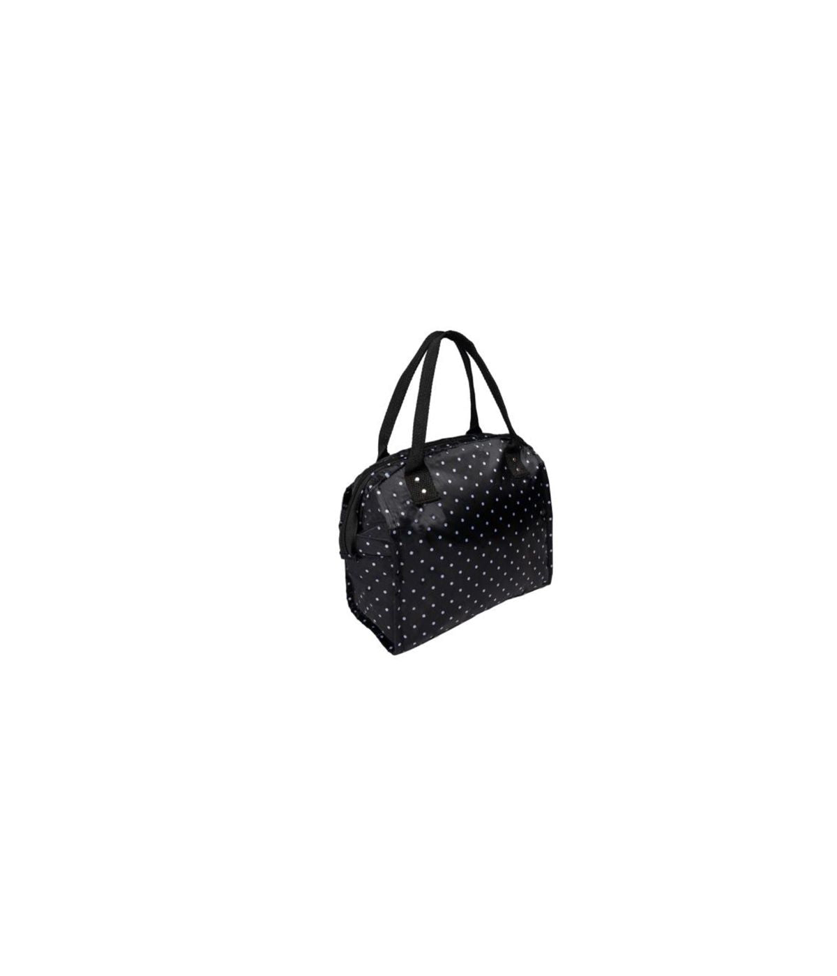  Kathy Ireland Leah Wide Mouth Lunch Tote - Black White Polka - Bonton