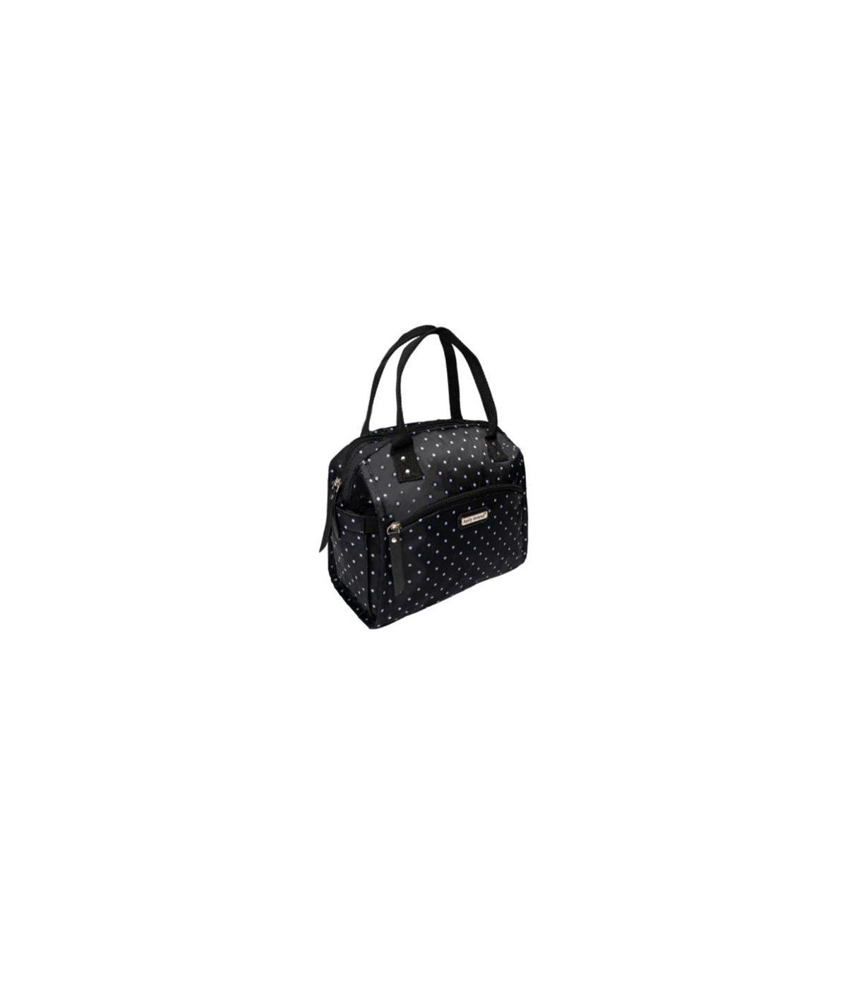  Kathy Ireland Leah Wide Mouth Lunch Tote - Black White Polka - Bonton