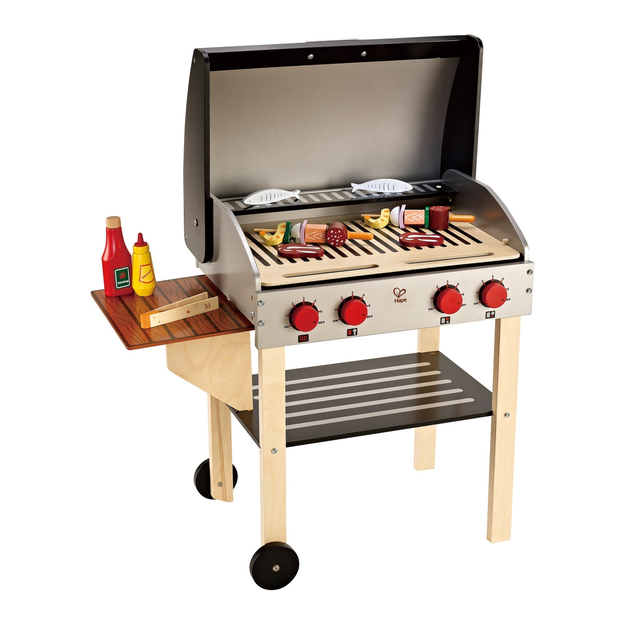  Hape Hape Gourmet Grill Wooden Play Kitchen & Food Accessories - Multi - Bonton