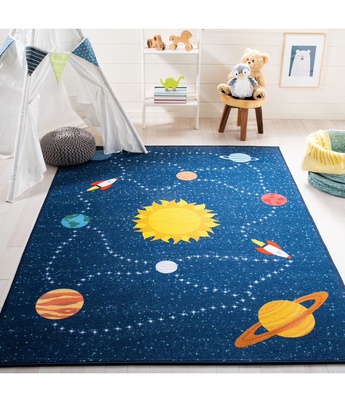  Safavieh Kids Playhouse 253 Navy Rug - Navy - Bonton