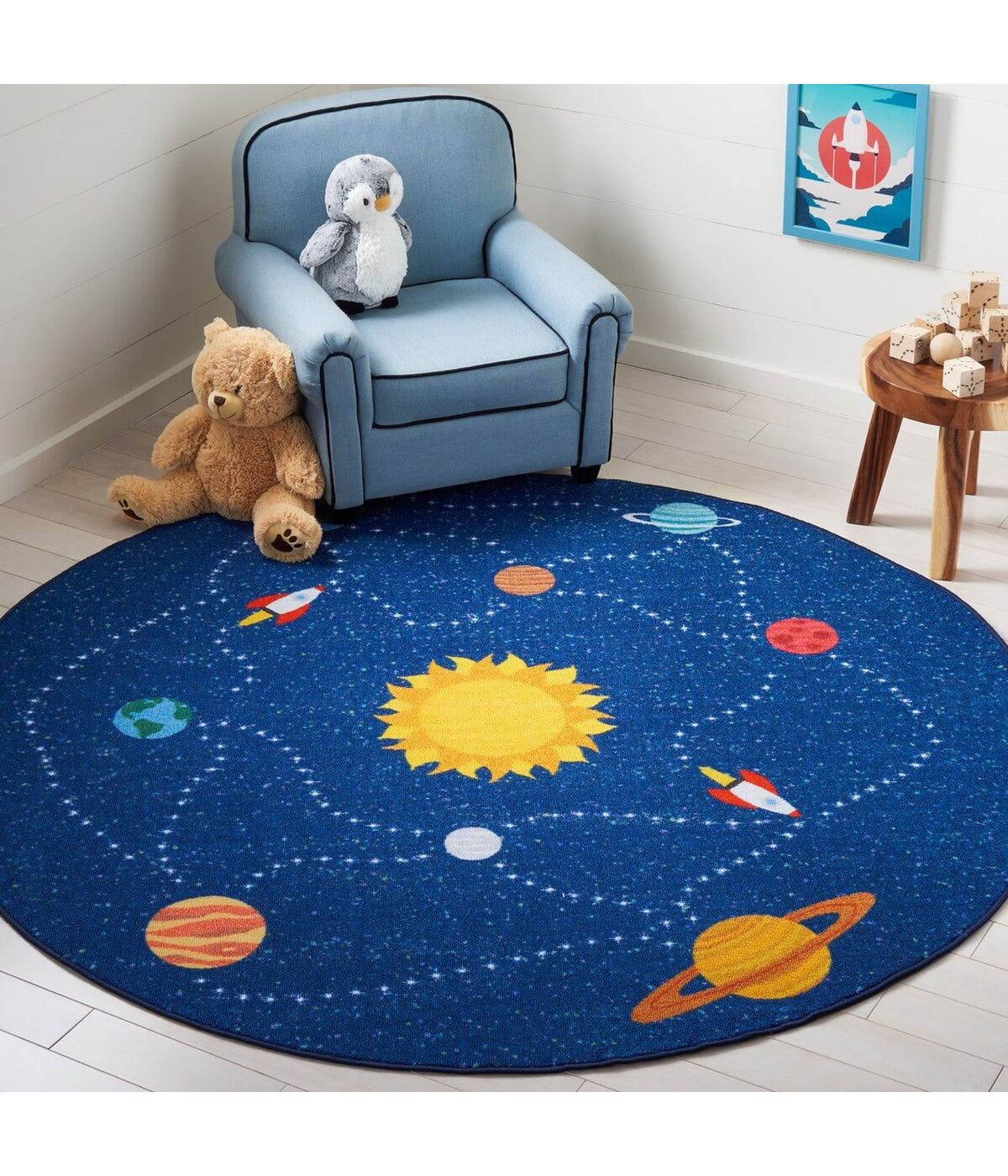  Safavieh Kids Playhouse 253 Navy Rug - Navy - Bonton