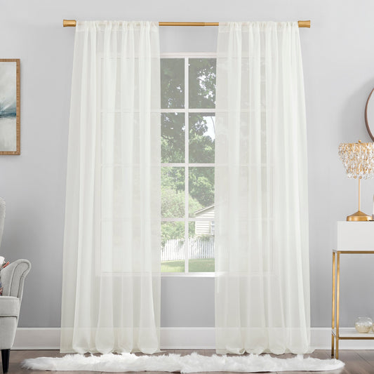 Moulton Voile Sheer Rod Pocket Curtain Panel