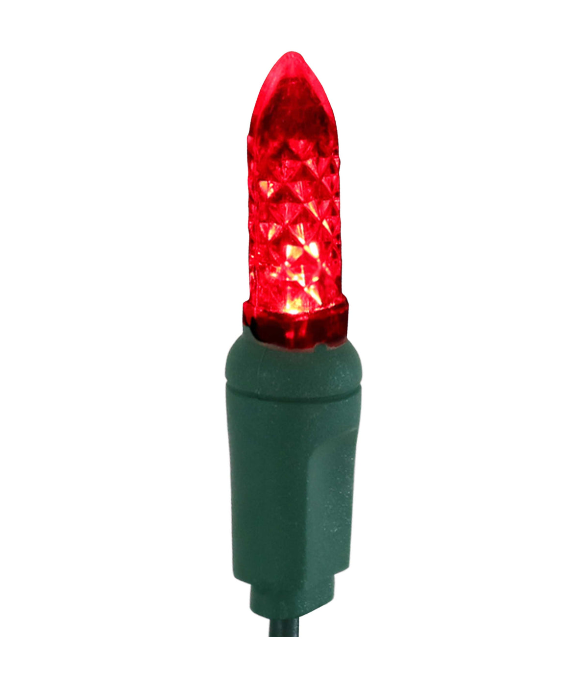  Sunnydaze Decor Red LED Indoor/Outdoor String Lights Faceted M6 70 Count on Green Wire - Red - Bonton