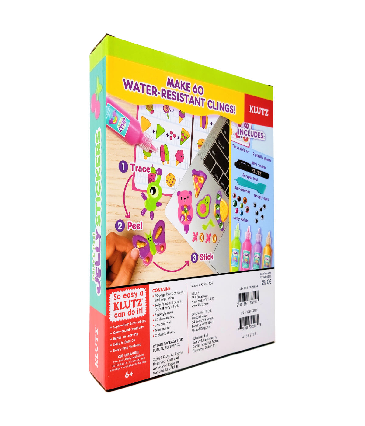  Paint & Peel Jelly Stickers Multi - Multi - Bonton