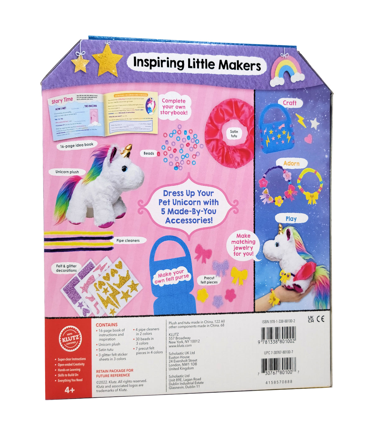  Klutz Jr. Craft & Snuggle: My Pet Unicorn Multi - Multi - Bonton