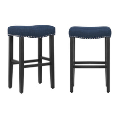 29" Upholstered Backless Saddle Seat Bar Stool