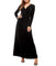 Rosalie Long Sleeve Plunge V Neck Maxi Dress