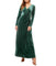 Rosalie Long Sleeve Plunge V Neck Maxi Dress