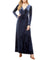 Rosalie Long Sleeve Plunge V Neck Maxi Dress