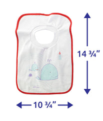 Dreambaby Terry Cloth Pullover Baby Bibs - Super Absorbent for Feeding and Drooling Toddlers - 4 count Red Multi