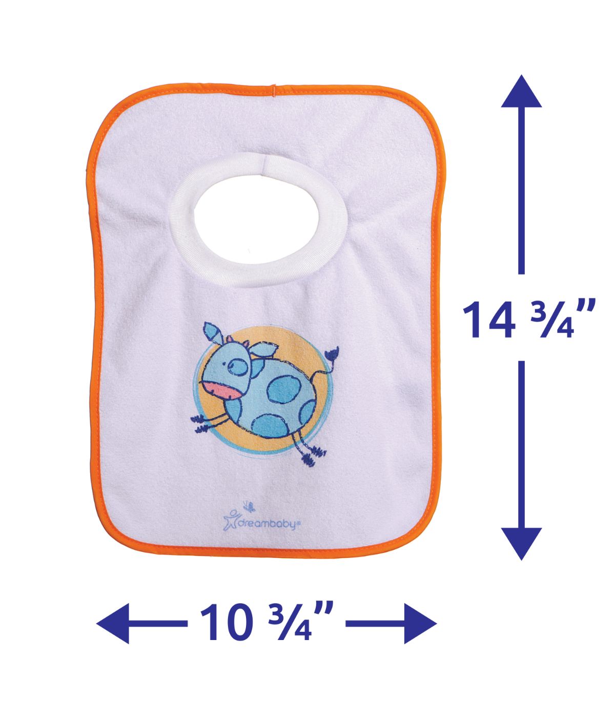  Terry Cloth Pullover Baby Bibs - Super Absorbent for Feeding and Drooling Toddlers - 4 count Orange Multi - Orange Multi - Bonton