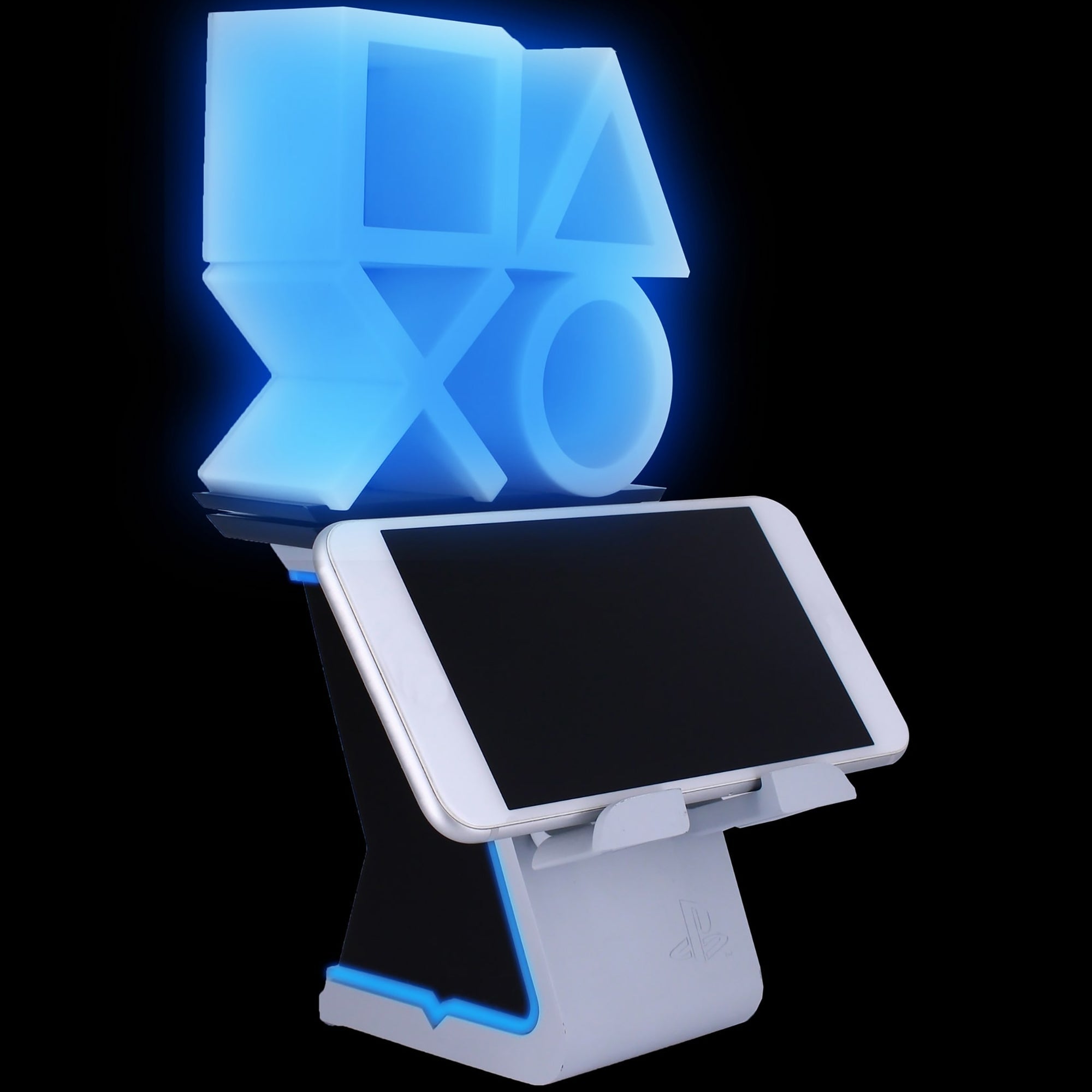  Exquisite Gaming LED IKONS PlayStation Logo Charging Phone & Controller Stand - Multi - Bonton