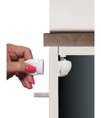 Dreambaby Adhesive Mag Lock - 8 Locks 1 Key White