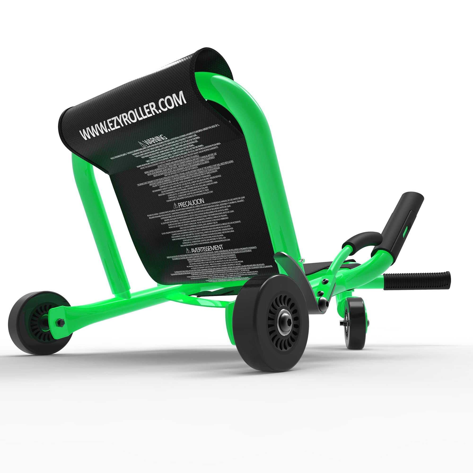  Ezyroller EzyRoller: Mini - Green - Ride-On Scooter, Cambering Motion, Pedal Free Cart, Hand Brakes, Extendable Frame, 45lb Capacity, Toddler & Kids Ages 2+ - Multi - Bonton