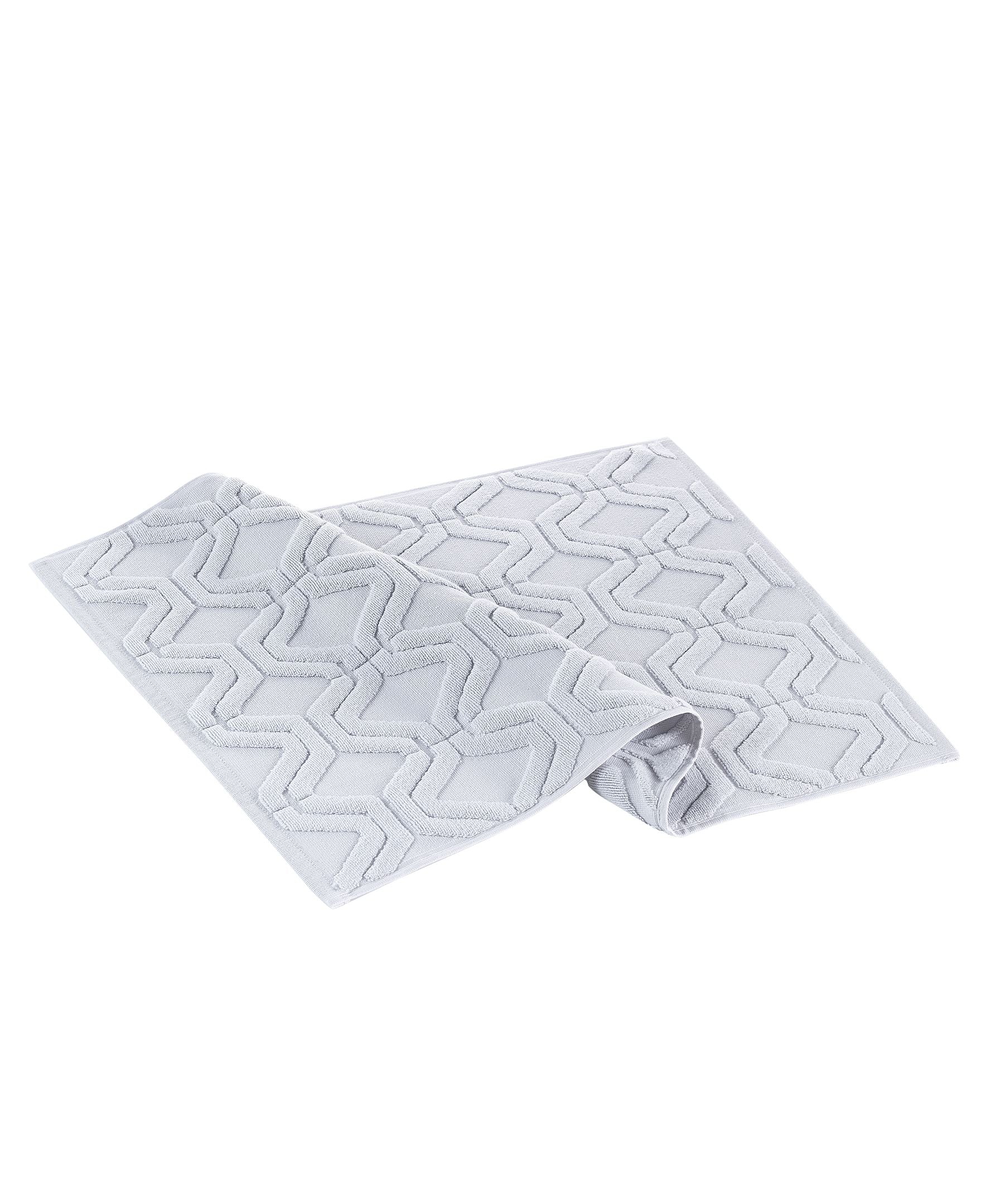  Brooks Brothers Large Square Bath Mat - Silver - Bonton