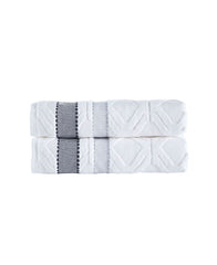 Large Square 2 Piece Bath Towel Set