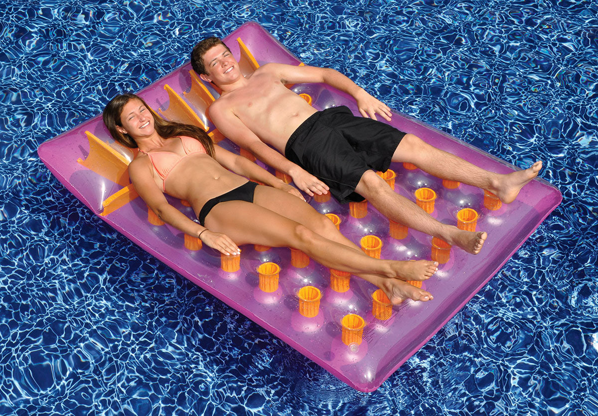  Swim Central Inflatable Purple Water Sports Double Swimming Pool Mat Float  78-Inch - Default Title - Bonton