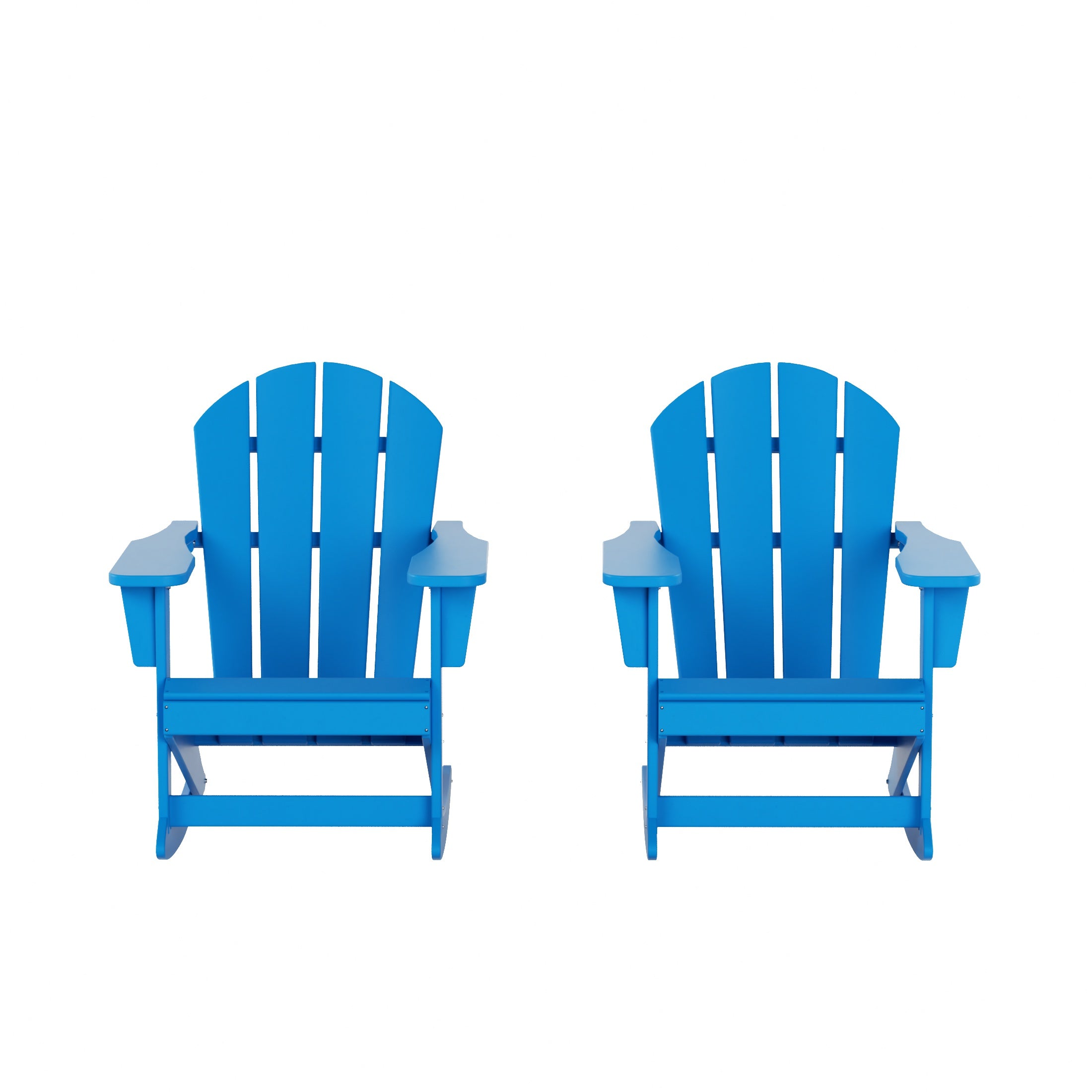  Westin Furniture Outdoor Patio Porch Rocking Adirondack Chair, Set of 2 - Navy Blue - Bonton