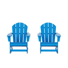 Outdoor Patio Porch Rocking Adirondack Chair, Set of 2