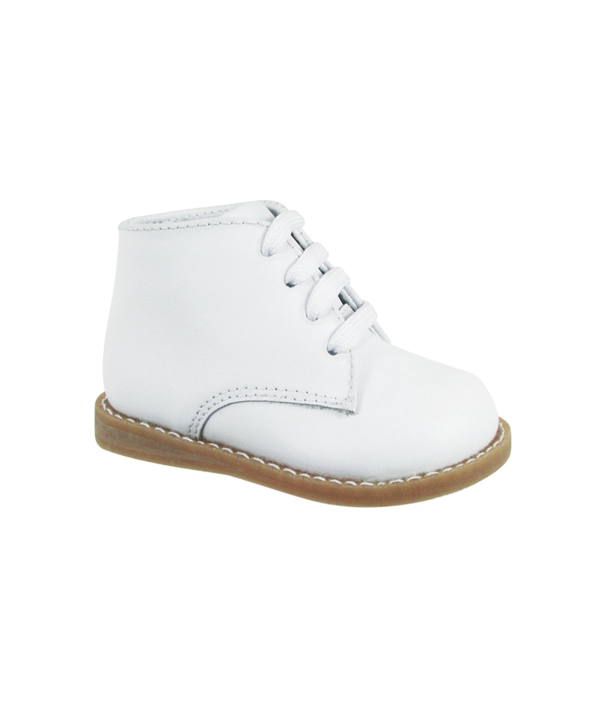 Toddler White Leather Ankle Bootie