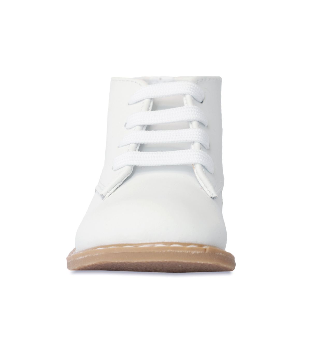 Toddler White Leather Ankle Bootie