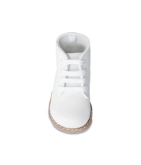 Toddler White Leather Ankle Bootie