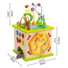 Hape Country Critters 5-Sided Wooden Play Cube for Toddlers