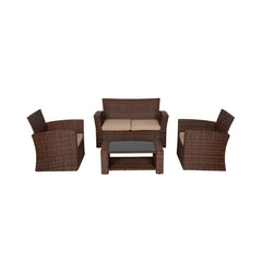 4-Piece Conversation Outdoor Patio Sofa Set with Cushions