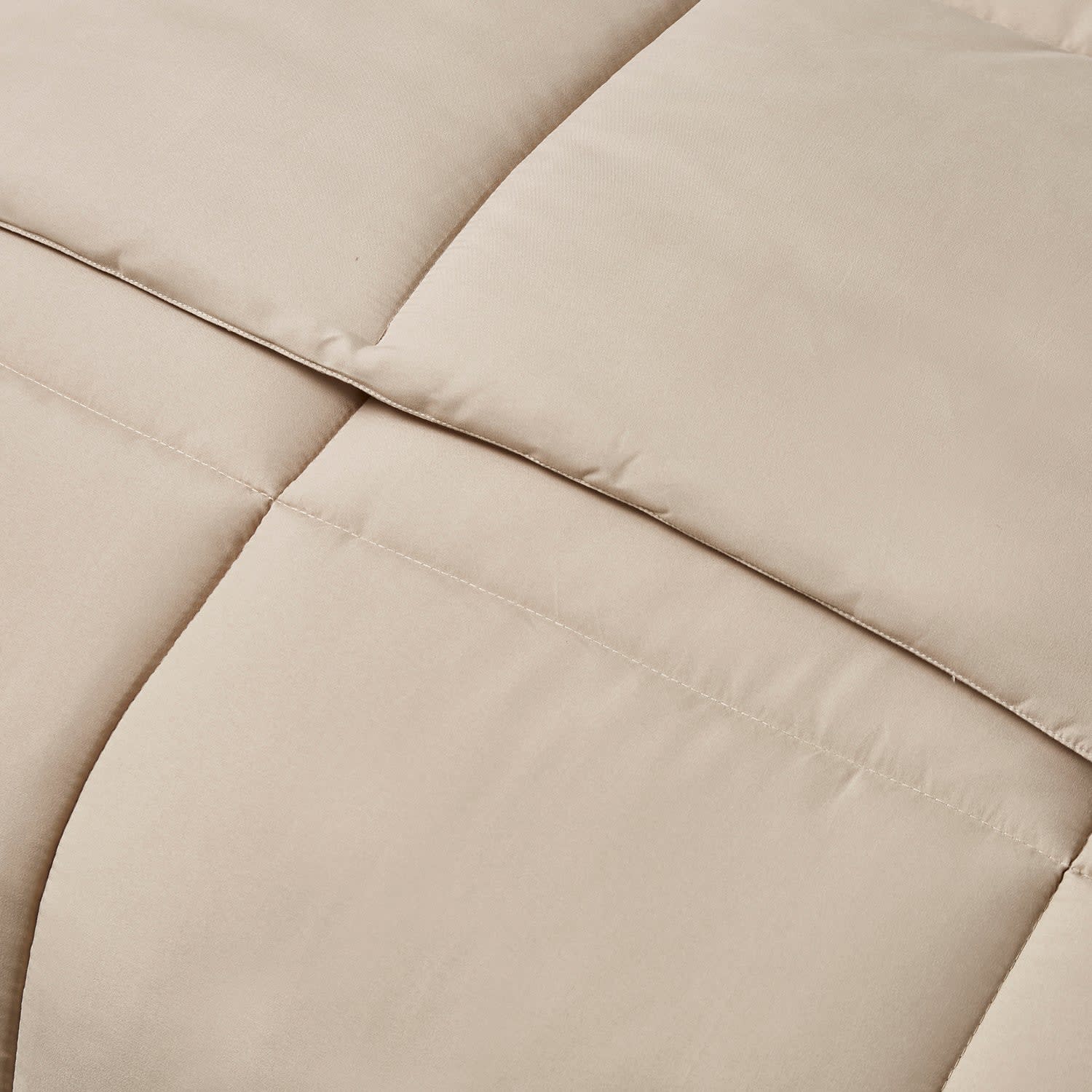  Blue Ridge Home Fashions All Seasons Solid Color Microfiber Comforter - Khaki - Bonton