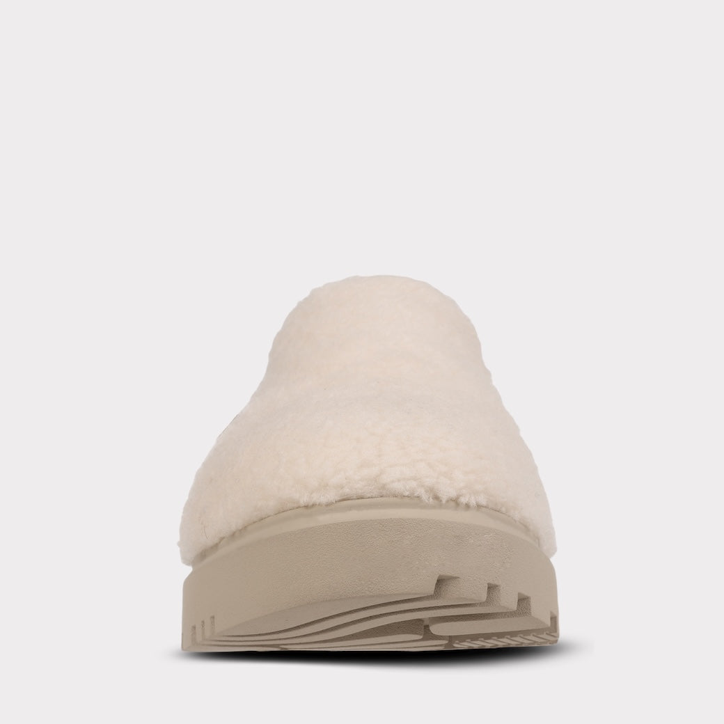  Mykos Lilah Women's Slip-on Mule - White/Taupe - Bonton