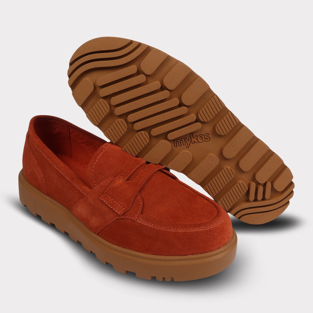  Mykos Lilian Women's Loafer Shoe - Pumpkin - Bonton