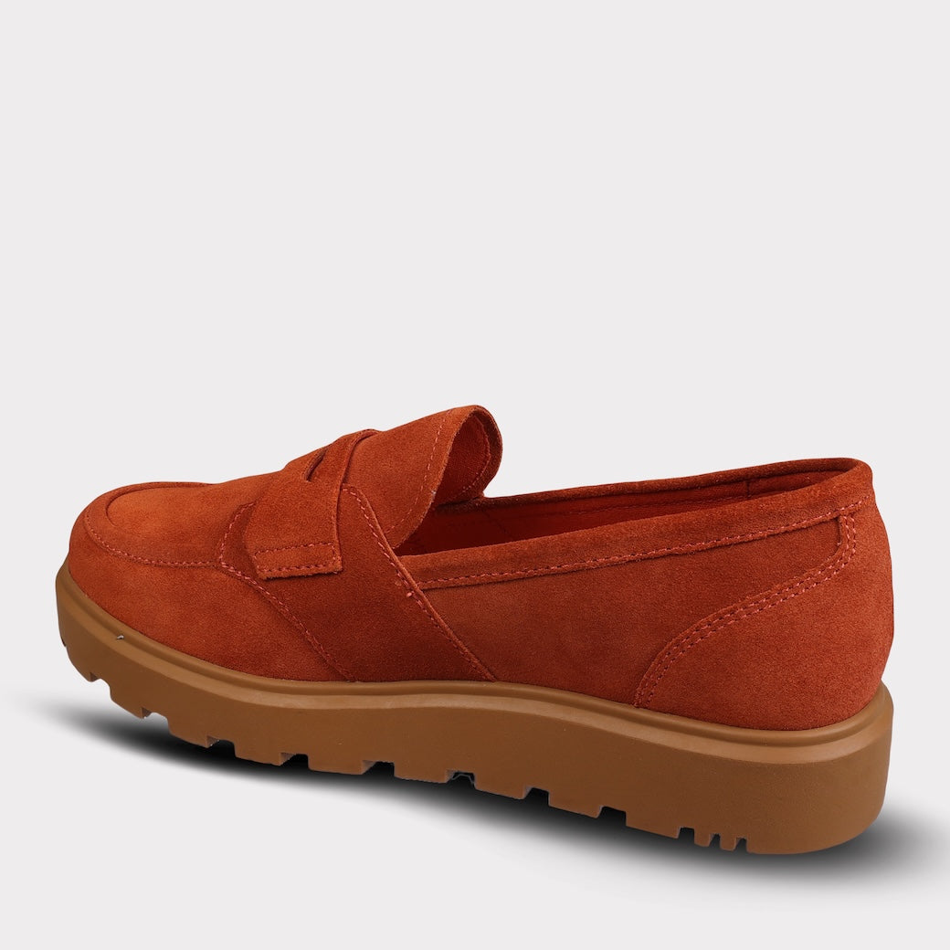  Mykos Lilian Women's Loafer Shoe - Pumpkin - Bonton