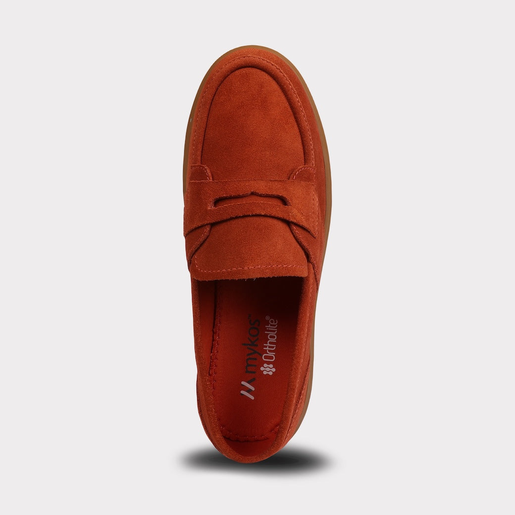  Mykos Lilian Women's Loafer Shoe - Pumpkin - Bonton