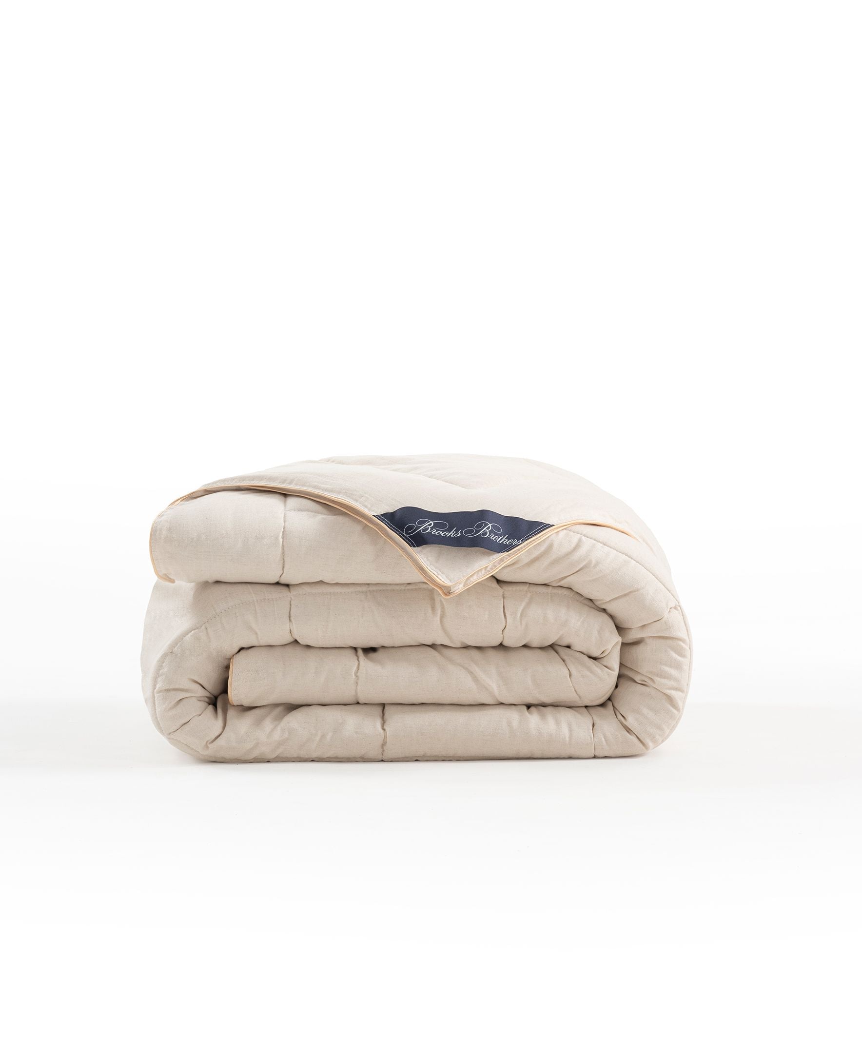  Brooks Brothers Linen Quilt - Cream - Bonton