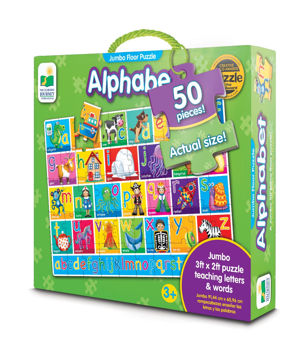  Alphabet Jumbo Floor Puzzle: 50 Pcs Multi - Multi - Bonton