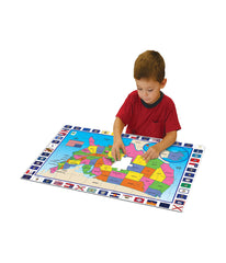 USA Map Jumbo Floor Puzzle: 50 Pcs Multi