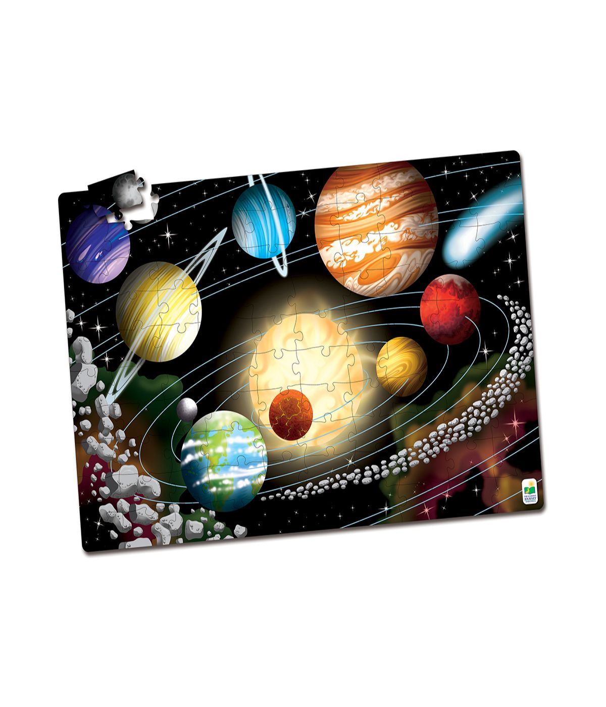  Puzzle Doubles! - Glow in the Dark Space: 100 Pcs Multi - Multi - Bonton