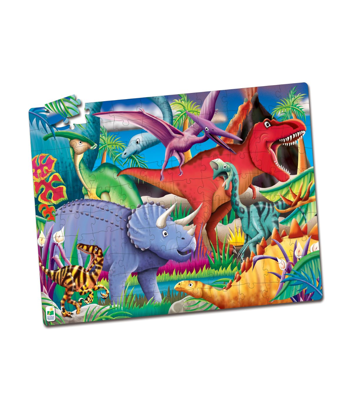  Puzzle Doubles! - Glow in the Dark Dinos: 100 Pcs Multi - Multi - Bonton