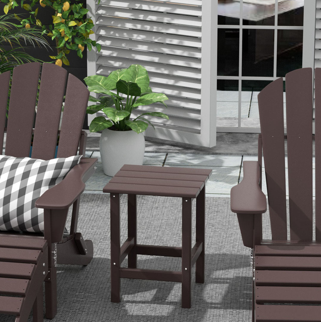  Westin Furniture Outdoor Patio Adirondack Side Table - White - Bonton