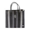 Medium Black Striped Tote Bag